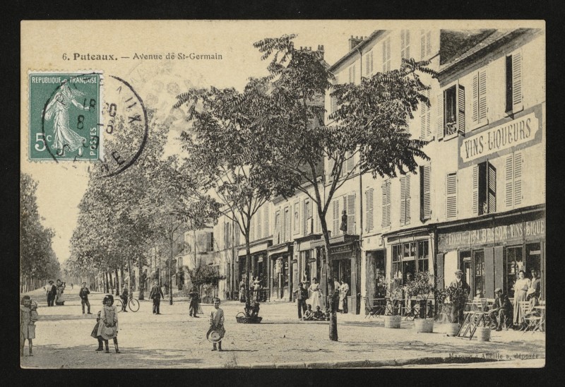Carte postale ancienne Avenue de St-Germain à Puteaux