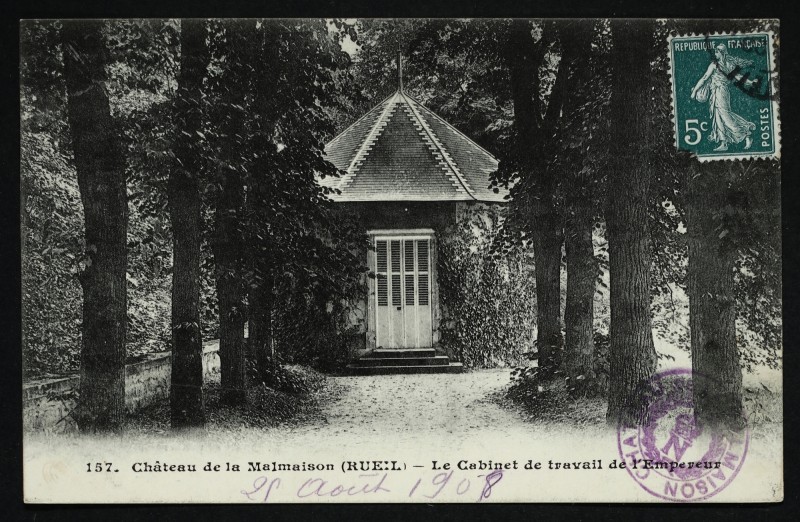 Carte postale ancienne Château de la Malmaison. Le Cabinet  de Travail de l'Empereur à Rueil-Malmaison