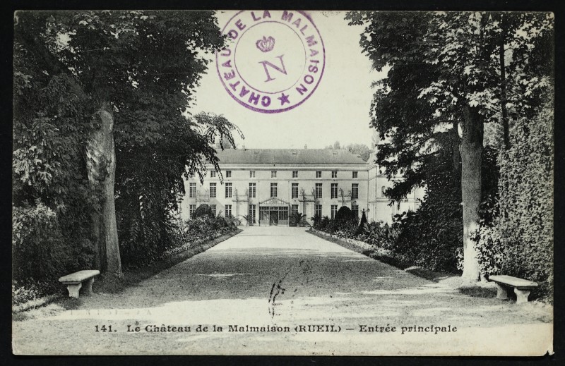 Carte postale ancienne Rueil Entrée principale du Chateau de la Malmaison à Rueil-Malmaison