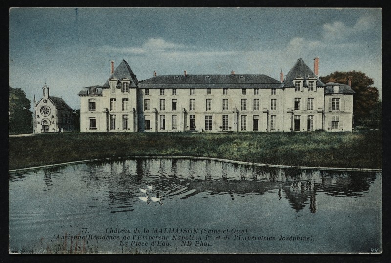 Carte postale ancienne Château de la Malmaison - Ancienne Résidence de l'Empereur Napoléon 1er et de l'Impératrice Joséphine, la Pièce d'Eau à Rueil-Malmaison