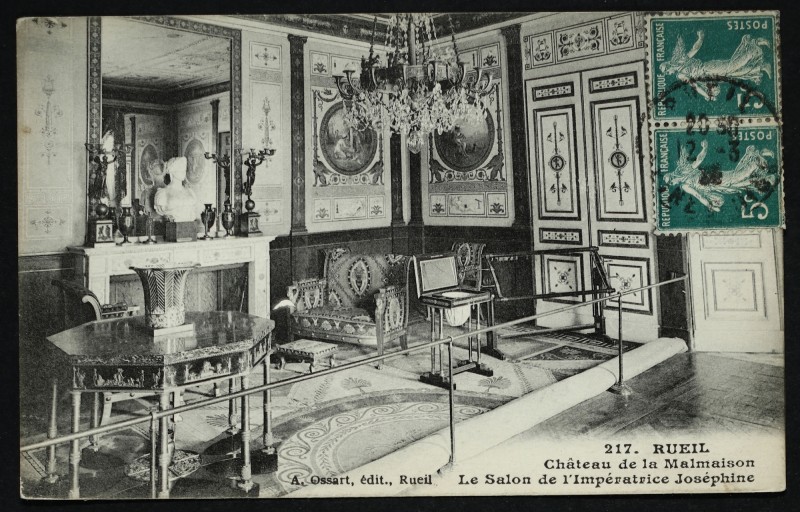 Carte postale ancienne Château de la Malmaison. Le Salon de l'Impératrice Joséphine. à Rueil-Malmaison