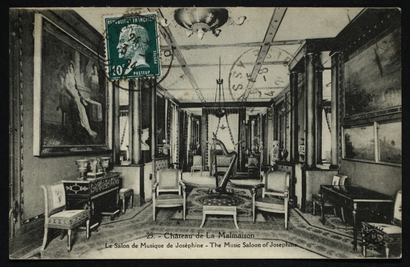 Carte postale ancienne Château de la Malmaison - Salon de Musique de Joséphine - The Music Saloon of Josephine à Rueil-Malmaison