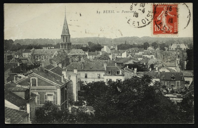 Carte postale ancienne Panorama à Rueil-Malmaison