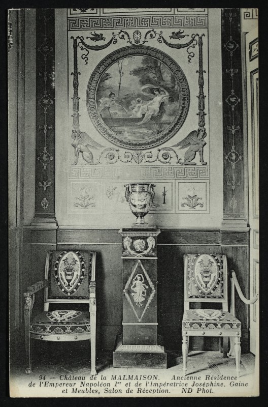 Carte postale ancienne Château de la Malmaison - Ancienne Résidence de l'Empereur Napoléon Ier et de l'Impératrice Joséphine. Gaine et Meubles, Salon de Réception à Rueil-Malmaison