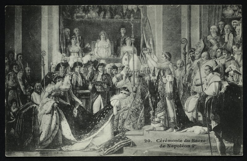 Carte postale ancienne Cérémonie du Sacre de Napoléon Ier à Rueil-Malmaison