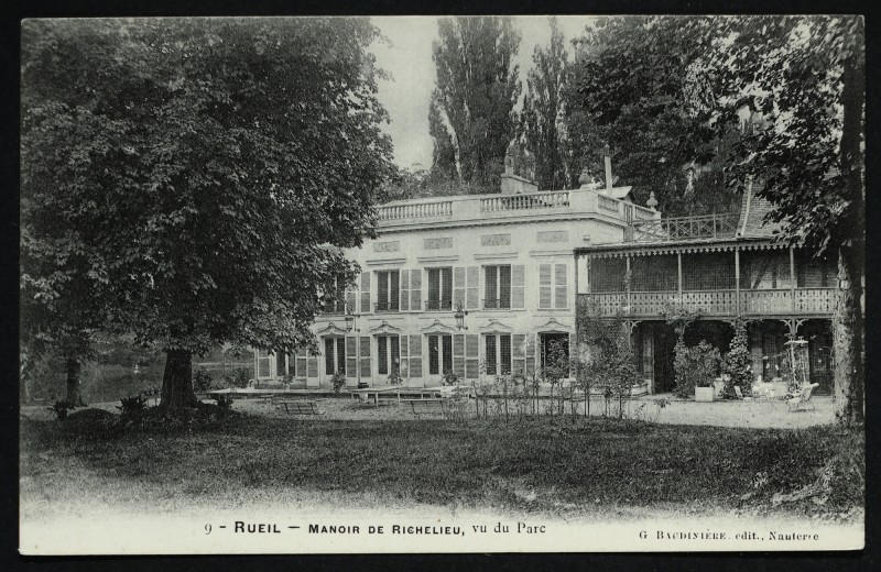 Carte postale ancienne Manoir de Richelieu, vu du Parc à Rueil-Malmaison