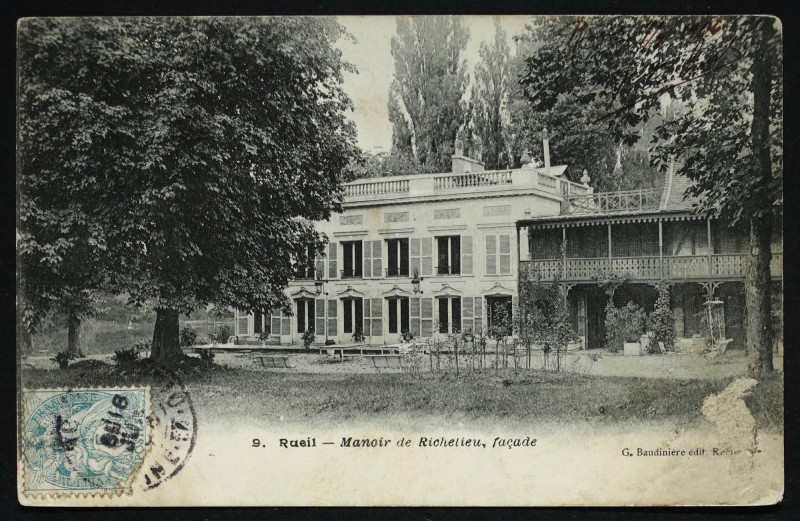 Carte postale ancienne Manoir de Richelieu, vu du Parc à Rueil-Malmaison