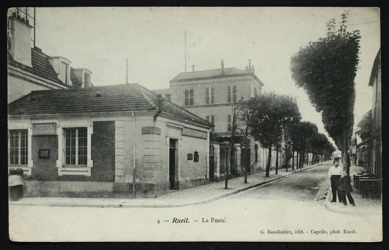 Carte postale ancienne La Poste à Rueil-Malmaison