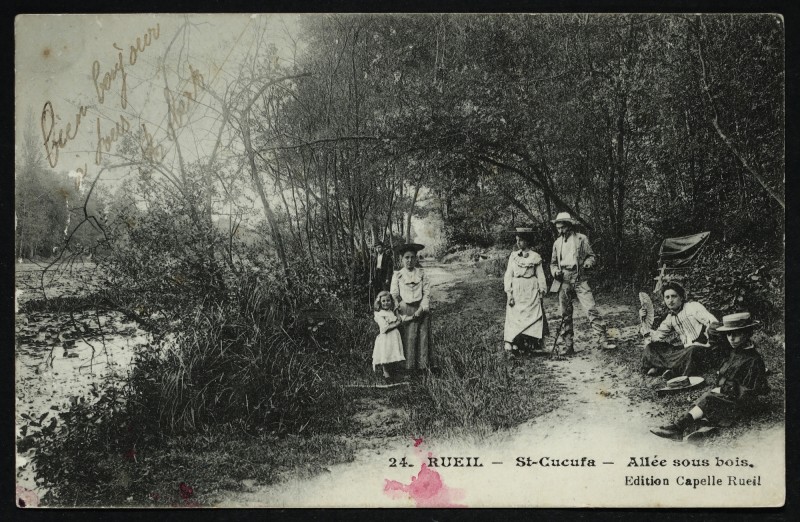 Carte postale ancienne St Cucufa - Allée sous bois à Rueil-Malmaison