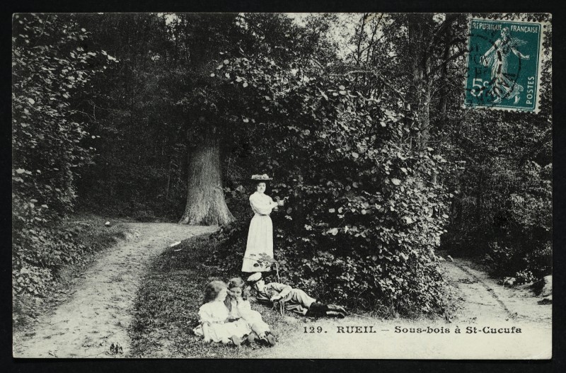 Carte postale ancienne Sous-bois à St Cucufa à Rueil-Malmaison