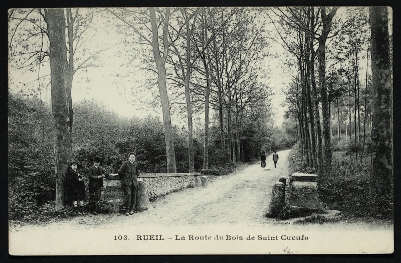 Carte postale ancienne La Route du Bois de Saint-Cucufa à Rueil-Malmaison