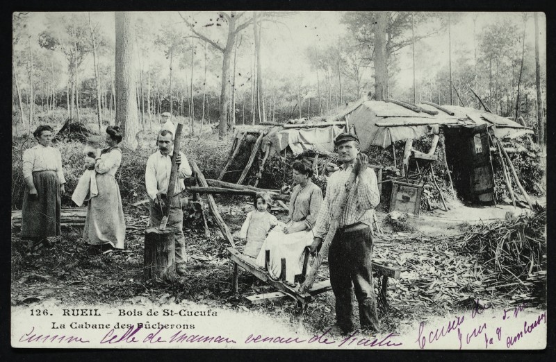 Carte postale ancienne Bois de St-Cucufa - La Cabane des Bûcherons à Rueil-Malmaison