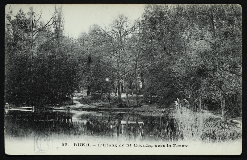 Carte postale ancienne L'Etang de Saint-Cucufa - Vers la Ferme à Rueil-Malmaison