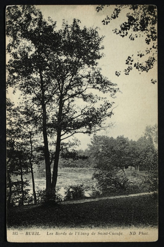 Carte postale ancienne Les Bords de l'Etang de Saint-Cucufa à Rueil-Malmaison
