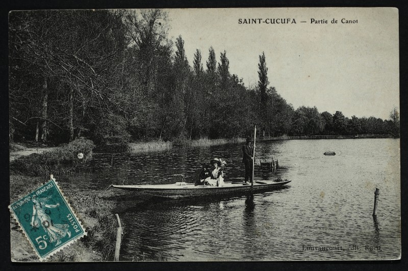 Carte postale ancienne Saint-Cucufa. - Partie de Canot à Rueil-Malmaison