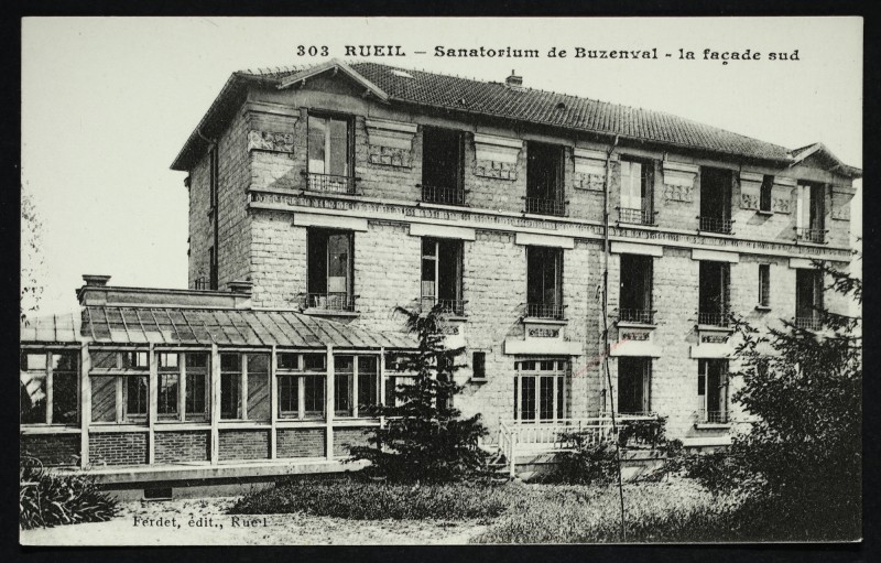 Carte postale ancienne Sanatorium de Buzenval - la façade sud à Rueil-Malmaison