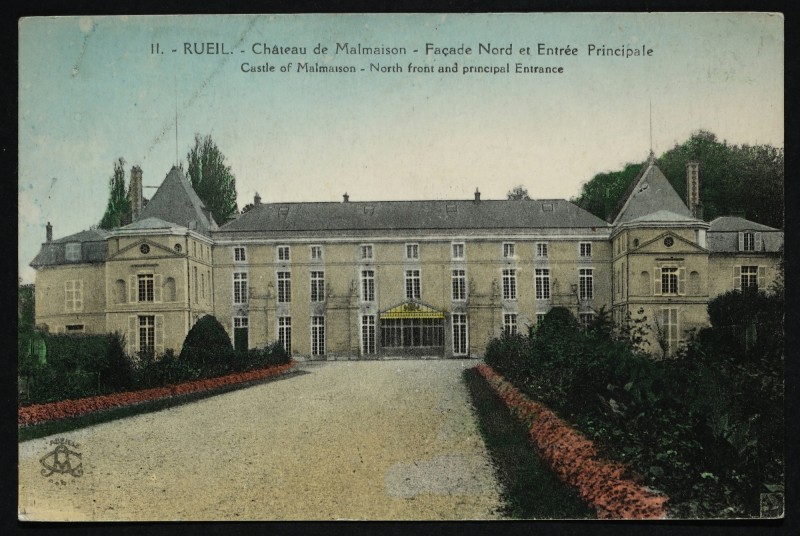 Carte postale ancienne Château de Malmaison - Façade Nord et Entrée Principale ; of Malmaison - North front and principal Entrance à Rueil-Malmaison