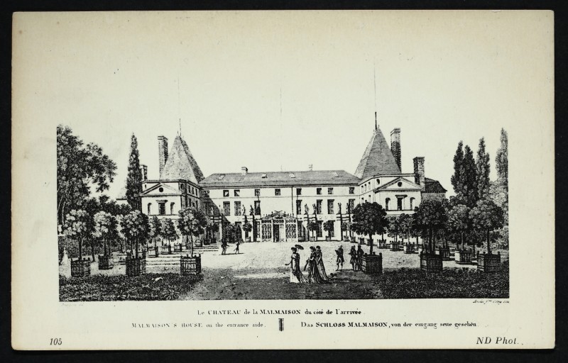 Carte postale ancienne Le Château de Malmaison, du côté de l'Arrivée à Rueil-Malmaison