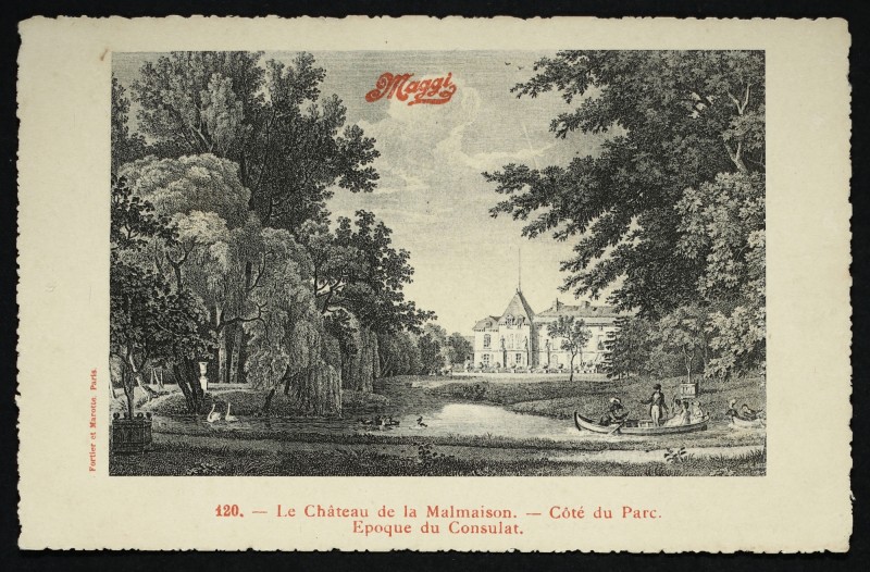 Carte postale ancienne Le Château de la Malmaison - du Côté du Parc - Epoque du Consulat à Rueil-Malmaison