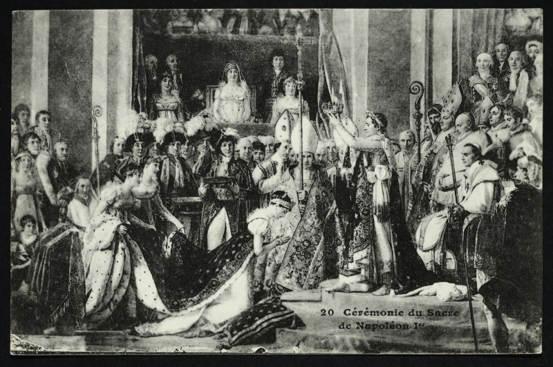 Carte postale ancienne Cérémonie du Sacre de Napoléon Ier à Rueil-Malmaison