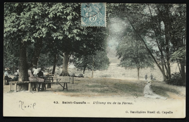 Carte postale ancienne Saint-Cucufa - L'Etang vu de la Ferme à Rueil-Malmaison