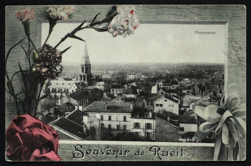Carte postale ancienne Souvenir de Rueil : Panorama à Rueil-Malmaison