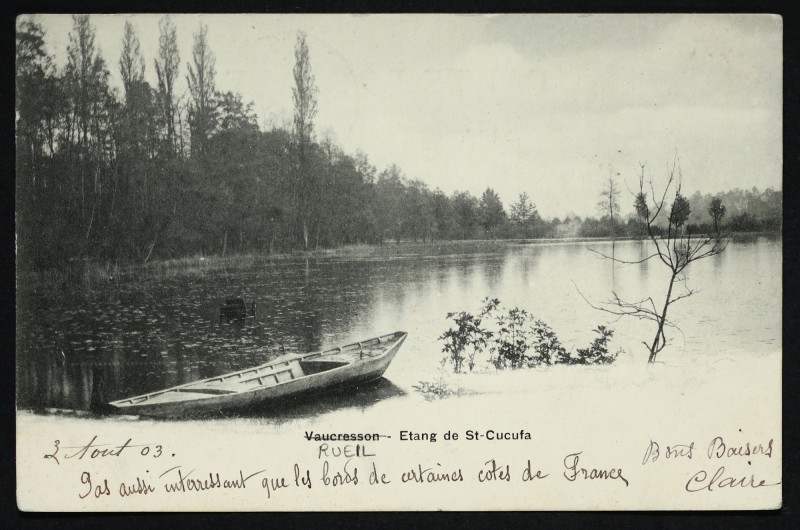 Carte postale ancienne Etang de St-Cucufa à Rueil-Malmaison