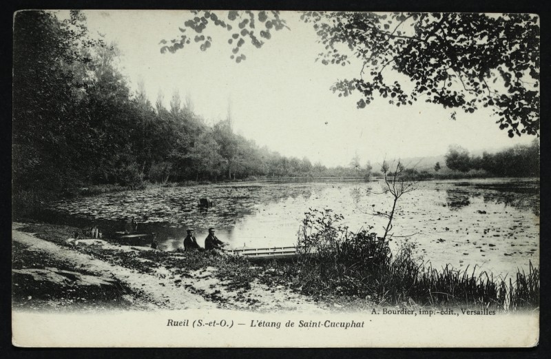 Carte postale ancienne L'étang de Saint-Cucuphat (sic) à Rueil-Malmaison