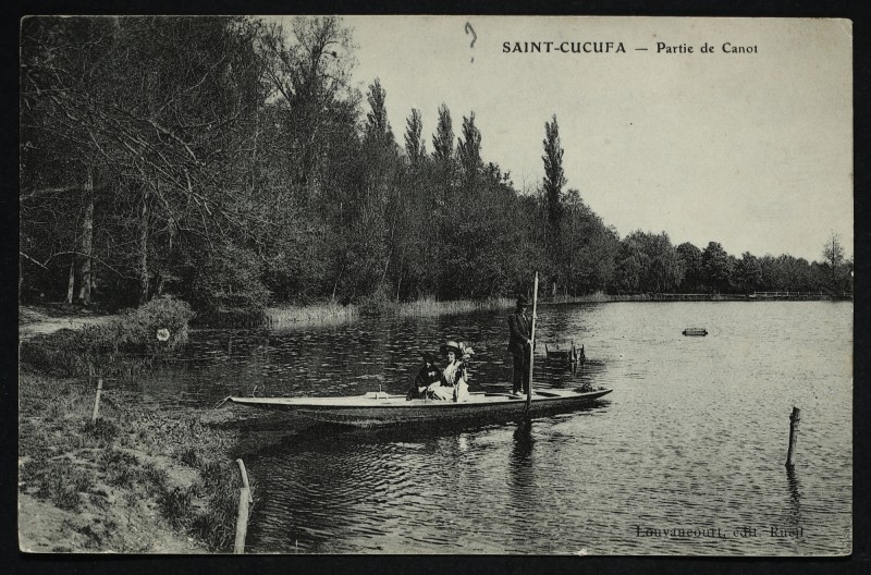 Carte postale ancienne Saint-Cucufa - Partie de Canot à Rueil-Malmaison