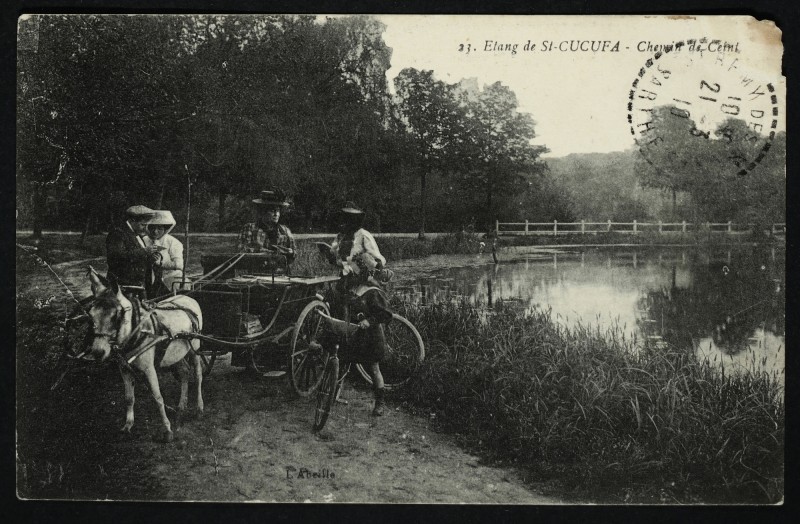 Carte postale ancienne Etang de St-Cucufa - Chemin de Ceint à Rueil-Malmaison
