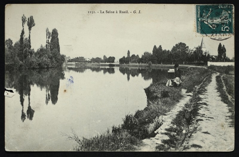Carte postale ancienne La Seine à Rueil à Rueil-Malmaison