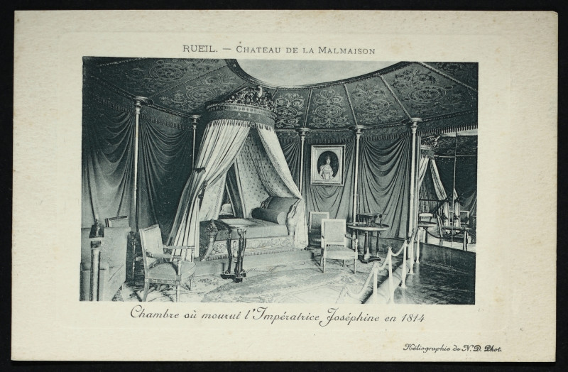 Carte postale ancienne Chambre où mourut l'Impératrice Joséphine en 1814 à Rueil-Malmaison