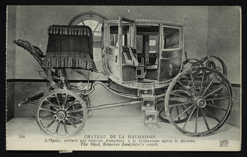 Carte postale ancienne L'Opale, voiture qui ramena Joséphine à la Malmaison après le divorce à Rueil-Malmaison
