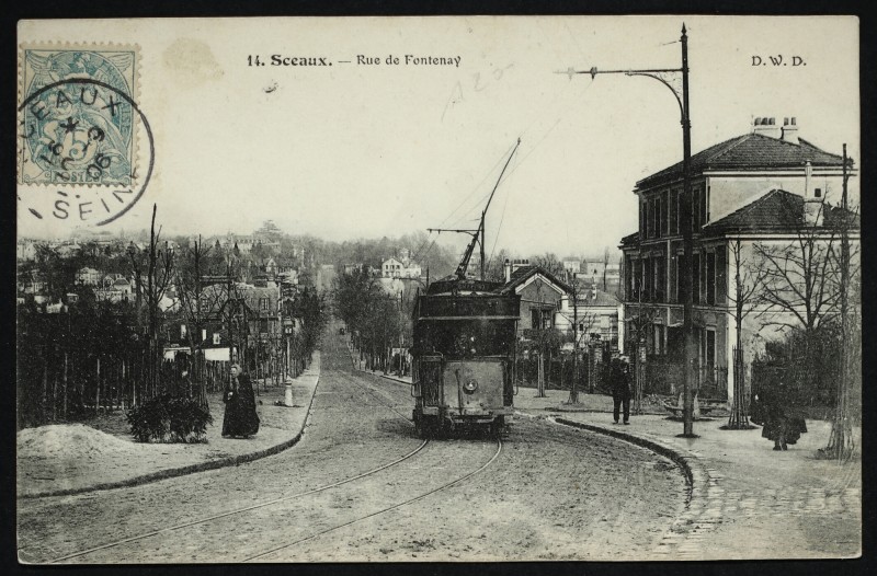 Carte postale ancienne Rue de Fontenay à Sceaux