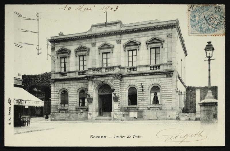 Carte postale ancienne Justice de Paix à Sceaux