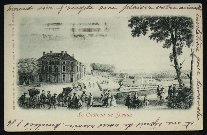 Carte postale ancienne Château de Sceaux à Sceaux