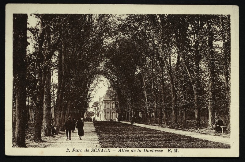 Carte postale ancienne Parc de Sceaux - L'Allée de la Duchesse à Sceaux