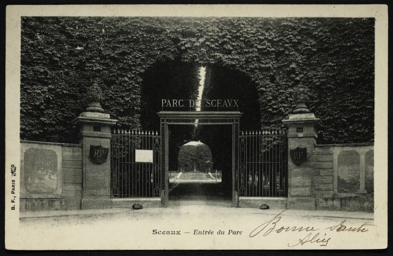 Carte postale ancienne Sceaux Entree du Parc à Sceaux