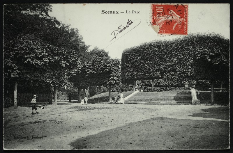 Carte postale ancienne Le parc à Sceaux