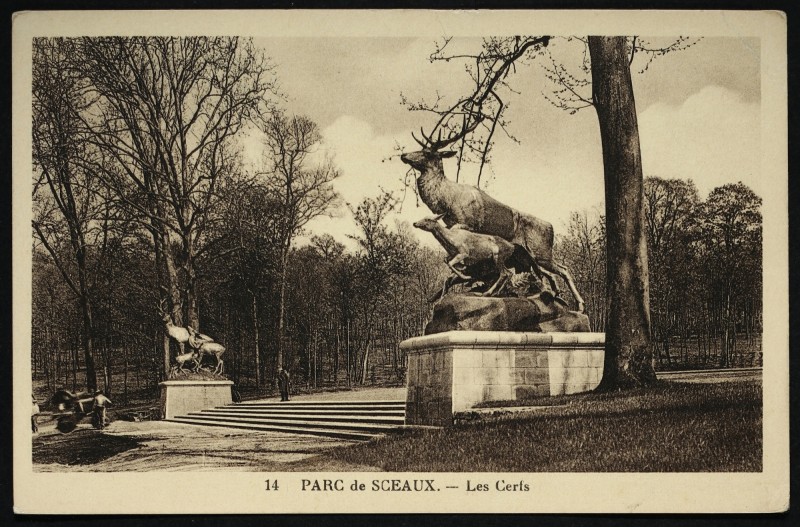 Carte postale ancienne Parc de Sceaux - les Cerfs à Sceaux