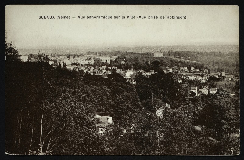 Carte postale ancienne Vue panoramique sur la Ville (Vue prise de Robinson) au Plessis-Robinson