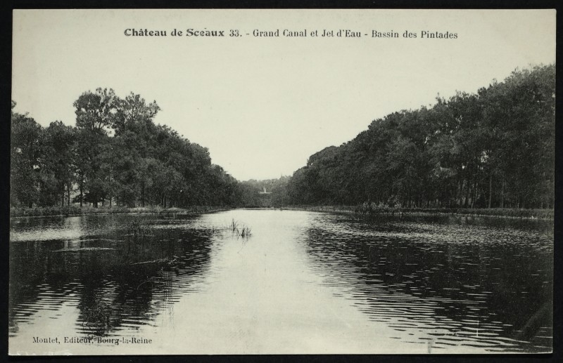 Carte postale ancienne Grand Canal et Jet d'Eau - Bassin des Pintades à Antony