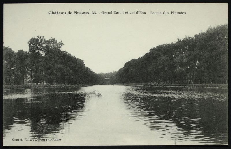 Carte postale ancienne Grand Canal et Jet d'Eau - Bassin des Pintades à Antony