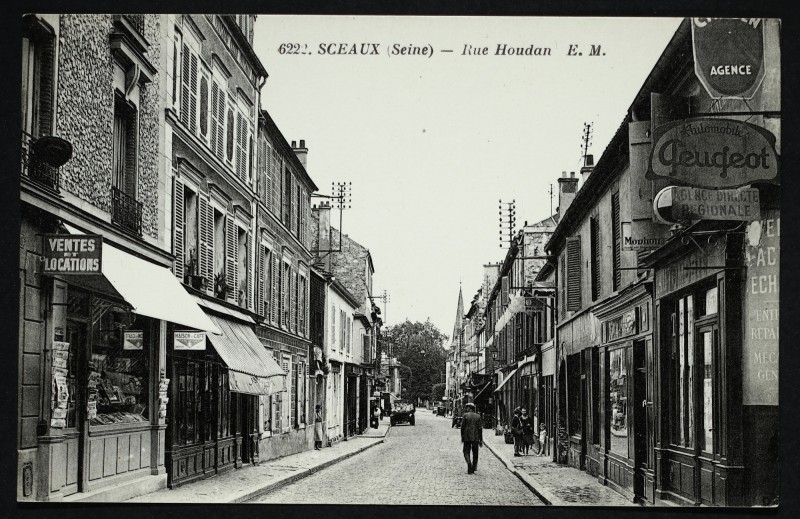 Carte postale ancienne Rue Houdan à Sceaux