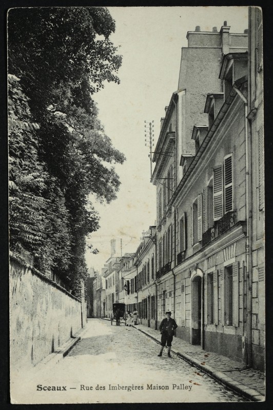 Carte postale ancienne Rue des Imbergères Maison Palloy à Sceaux
