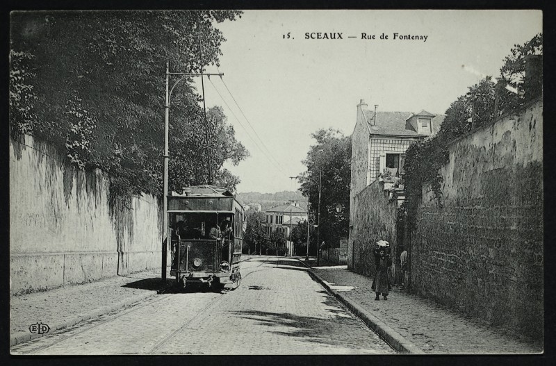 Carte postale ancienne Rue de Fontenay à Sceaux