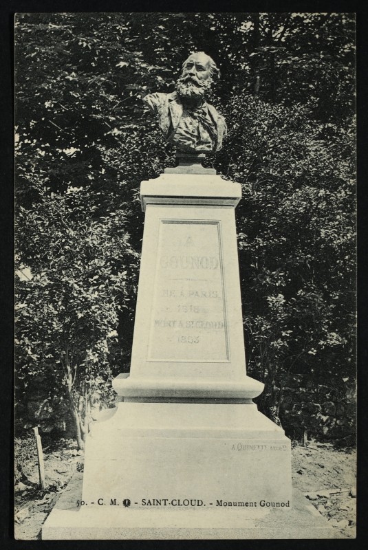 Carte postale ancienne Monument Gounot à Saint-Cloud