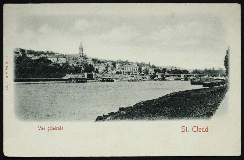 Carte postale ancienne Vue générale à Saint-Cloud