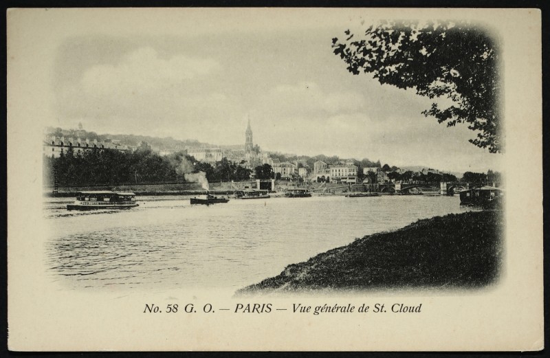 Carte postale ancienne Vue générale de Saint Cloud à Boulogne-Billancourt