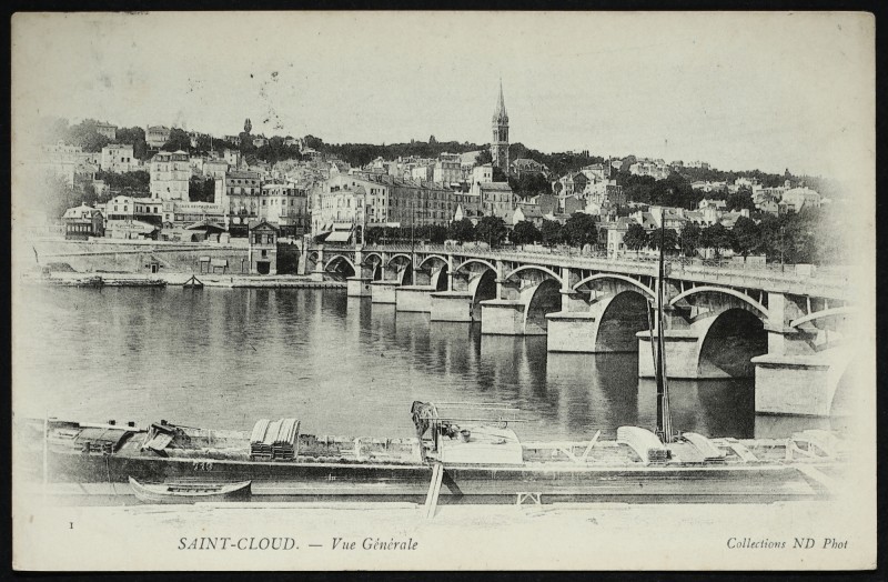 Carte postale ancienne Saint-Cloud - Vue Générale à Boulogne-Billancourt